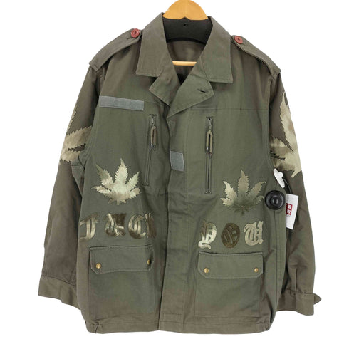 エーアンドジー A&G クロスパッチ マリファナ ミリタリージャケット メンズ JPN:XL